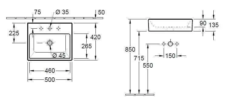 Раковина на стільницю Villeroy and Boch Memento 51355201
