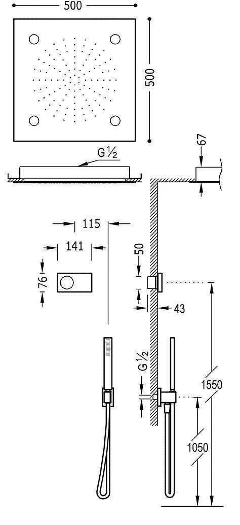 Душова система Tres Shower Technology 09288566