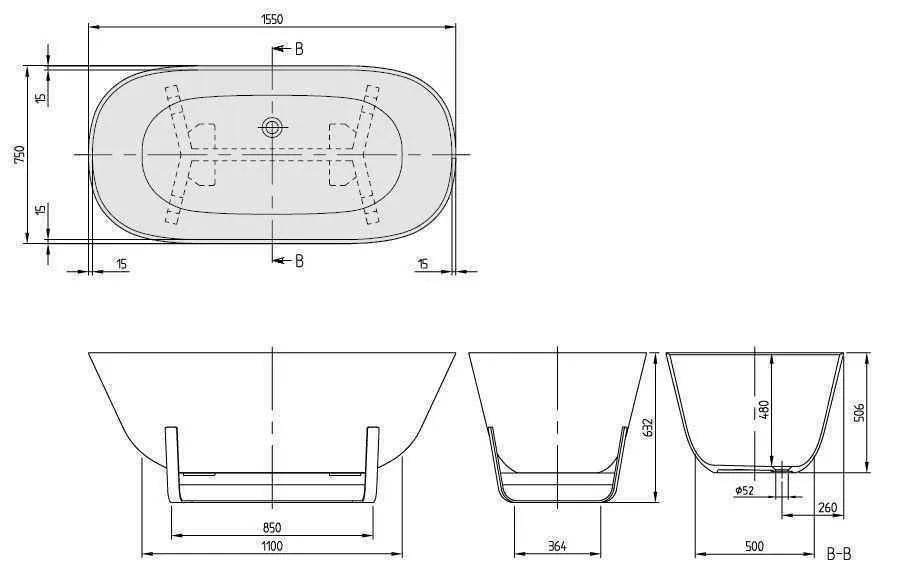 Ванна Villeroy and Boch Antheus UBQ155ANH7F4BCV-01