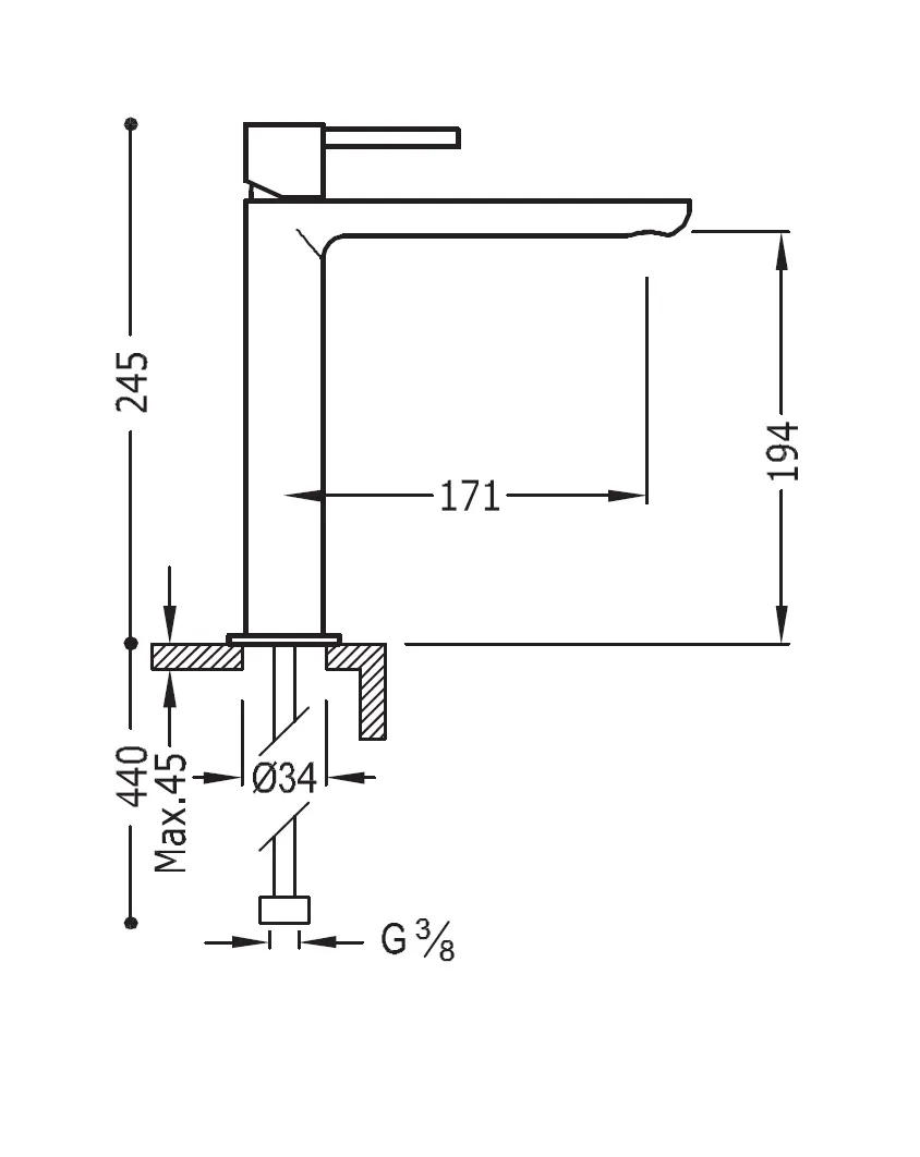 Змішувач для умивальника Hansgrohe Metris 06220304