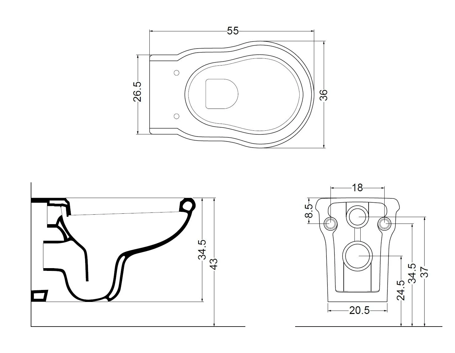 Унитаз подвесной AXA Contea