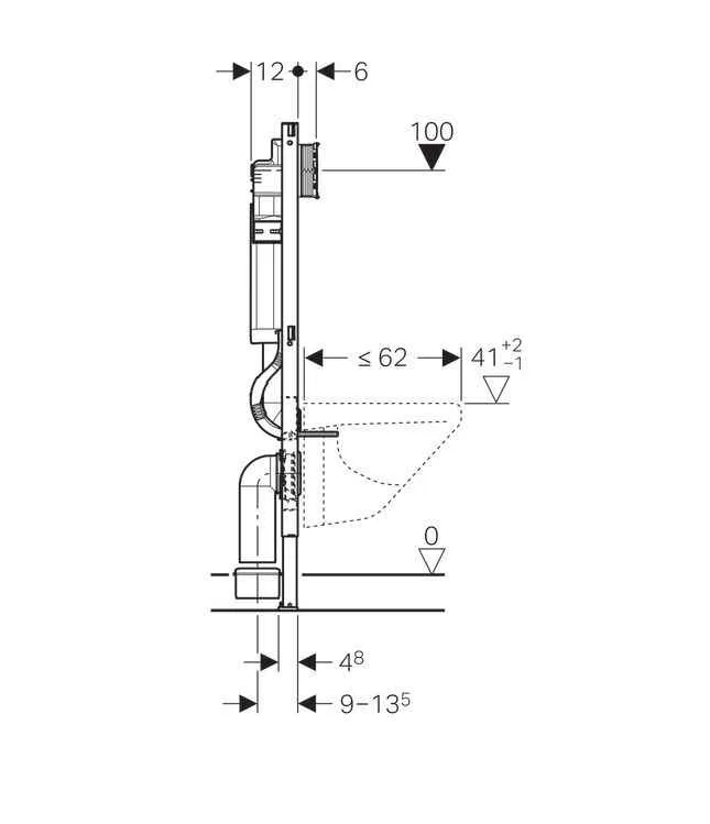 Інсталяція для унітазу Geberit Duofix Sigma 111.300.00.5