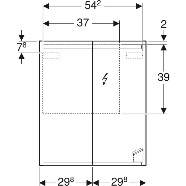 Зеркальный шкафчик Geberit Option Basic 500.582.00.1