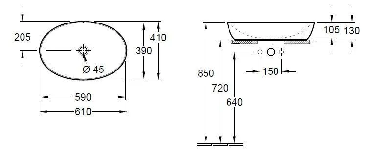Раковина на столешницу Villeroy and Boch Artis 419861R1