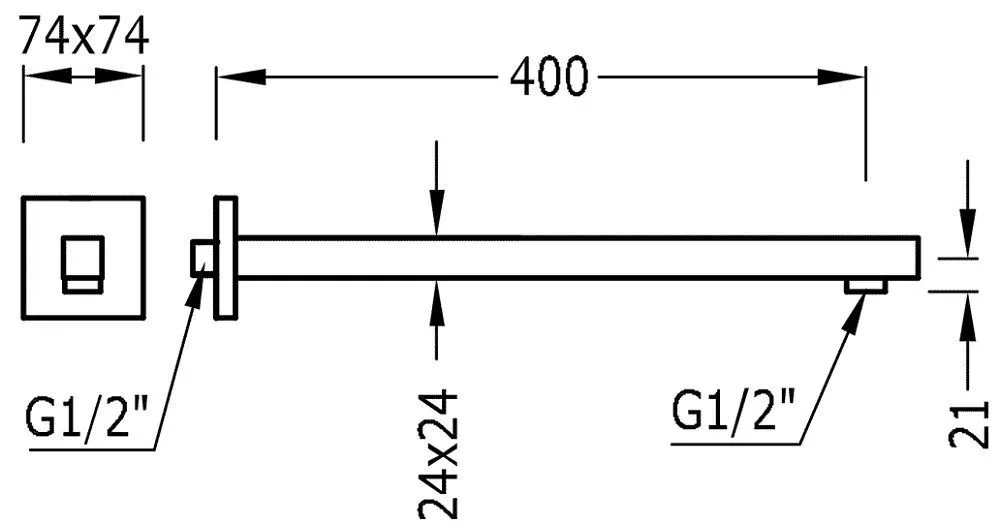 Держатель верхнего душа Tres 13413940