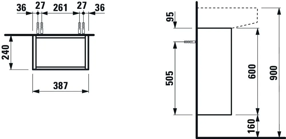 Тумба под умывальник Laufen Sonar H4054810340411