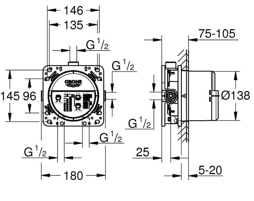 Внутрішня частина Grohe SmartBox  35600000