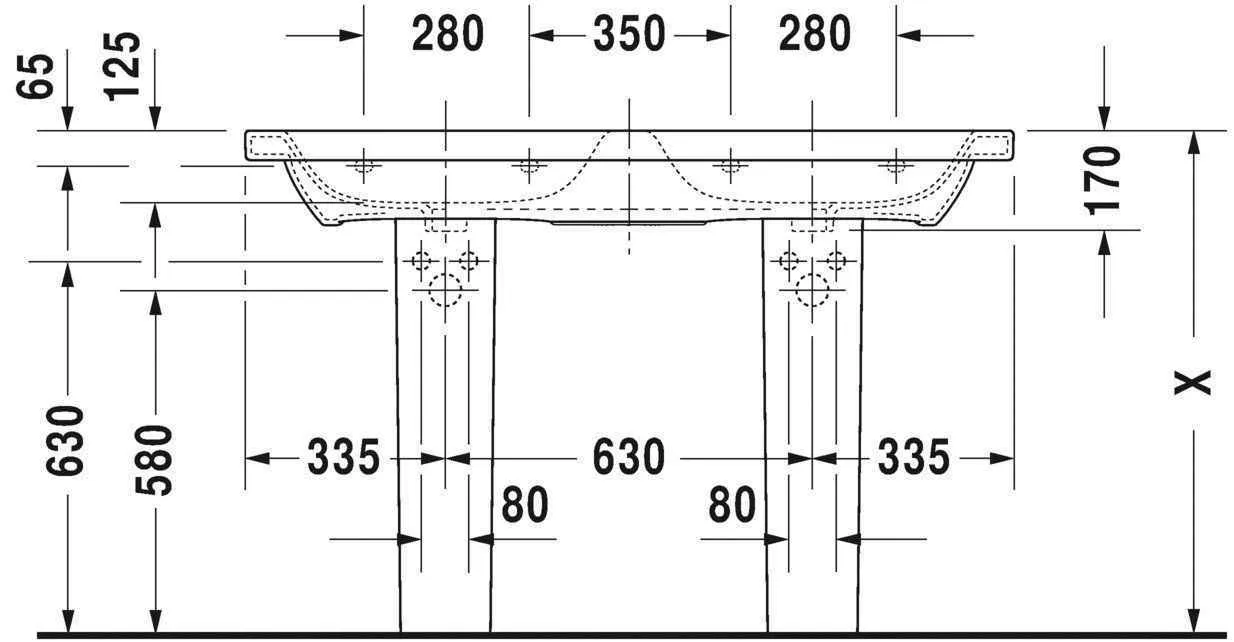 Умивальник Duravit DuraStyle 2338130000