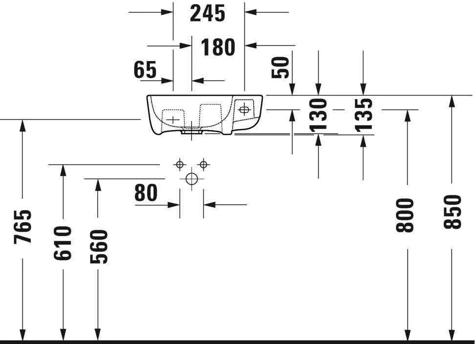 Умывальник Duravit ME by Starck 0717400000