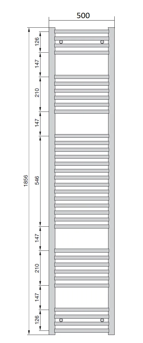 Рушникосушка Zehnder Aura Хром PBCZ-180-050