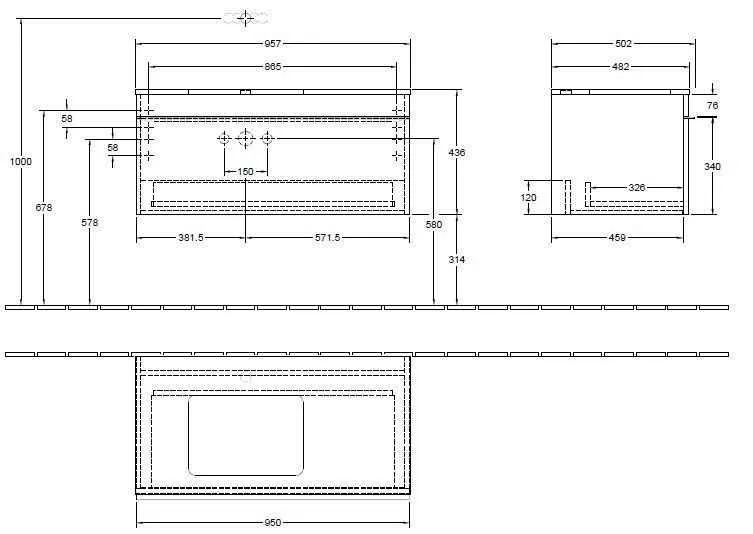 Тумба для умивальника Venticello Villeroy and Boch A94701VG