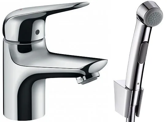 Смеситель для умывальника с гигиеническим душем Hansgrohe Novus