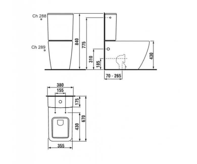 Чаша напольного унитаза Pure Jika H8244260002311