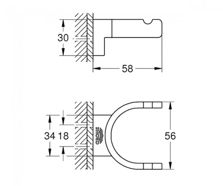 Крючок Grohe Essentials Selection 41049AL0