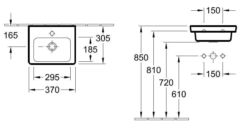 Подвесной умывальник Villeroy and Boch Subway 2.0 731737R2