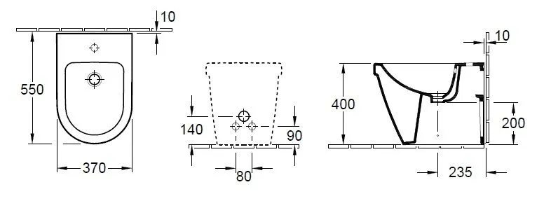 Биде напольное Villeroy and Boch Architectura 44860001
