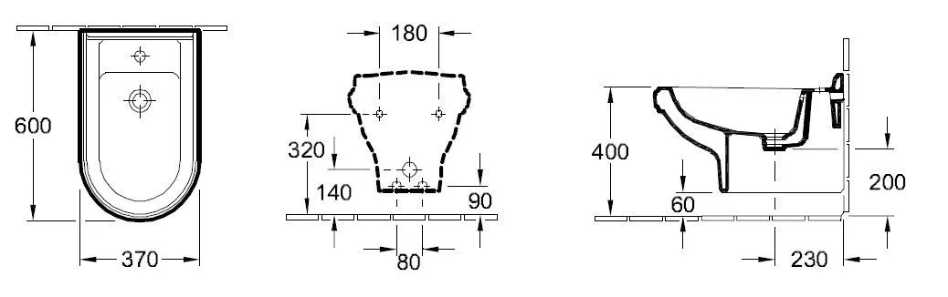 Биде подвесное Villeroy and Boch Hommage 7441B0R2