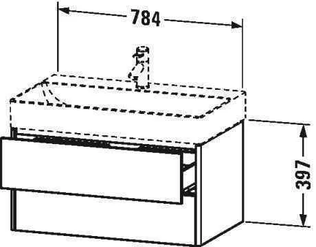 Тумба XSquare Duravit 784 x 460 мм (без раковини) XS416208585