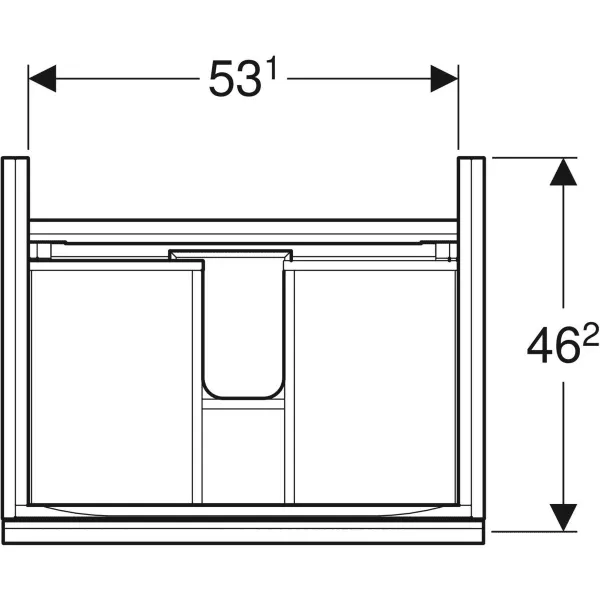 Шкафчик под умывальник Geberit Acanto 500.609.01.2