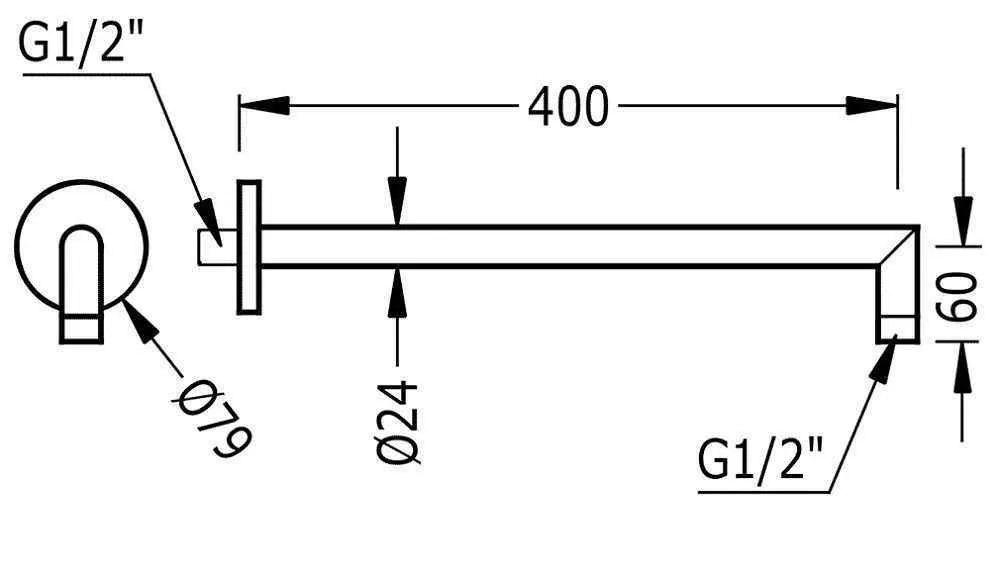Тримач верхнего душа Tres 16118740
