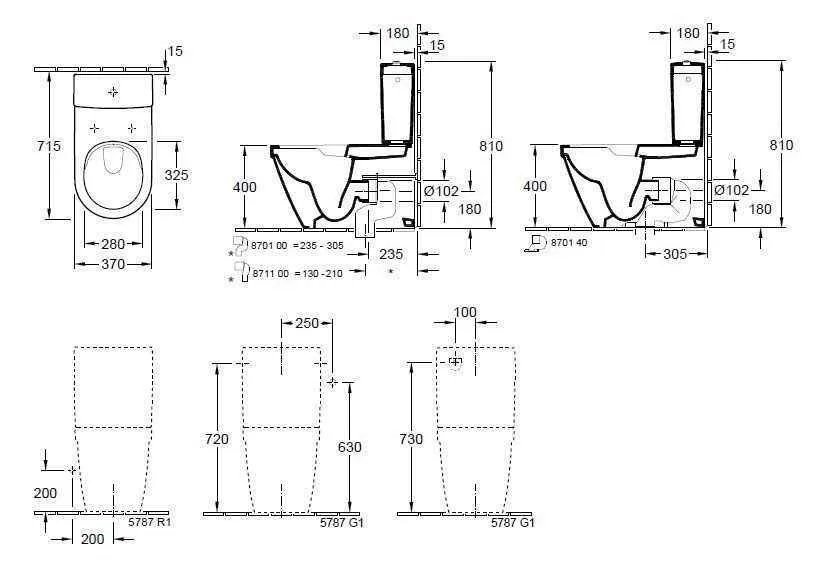 Унітаз підлоговий Villeroy and Boch Architectura (без зливного краю) 5691R0R1