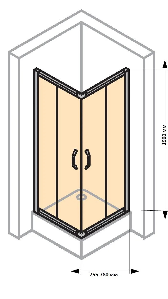 Раздвижная душевая кабина Huppe X1 140102.069.321