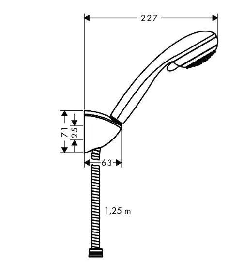 Душевой набор Hansgrohe Crometta 85 Vario (85/1250-1600) 2jet 27558000