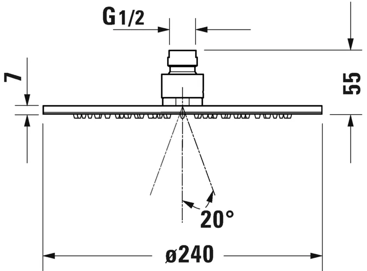 Верхній душ Duravit 240 UV0660014000