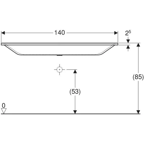 Раковина встраиваемая в столешницу Geberit XENO 500.276.00.1