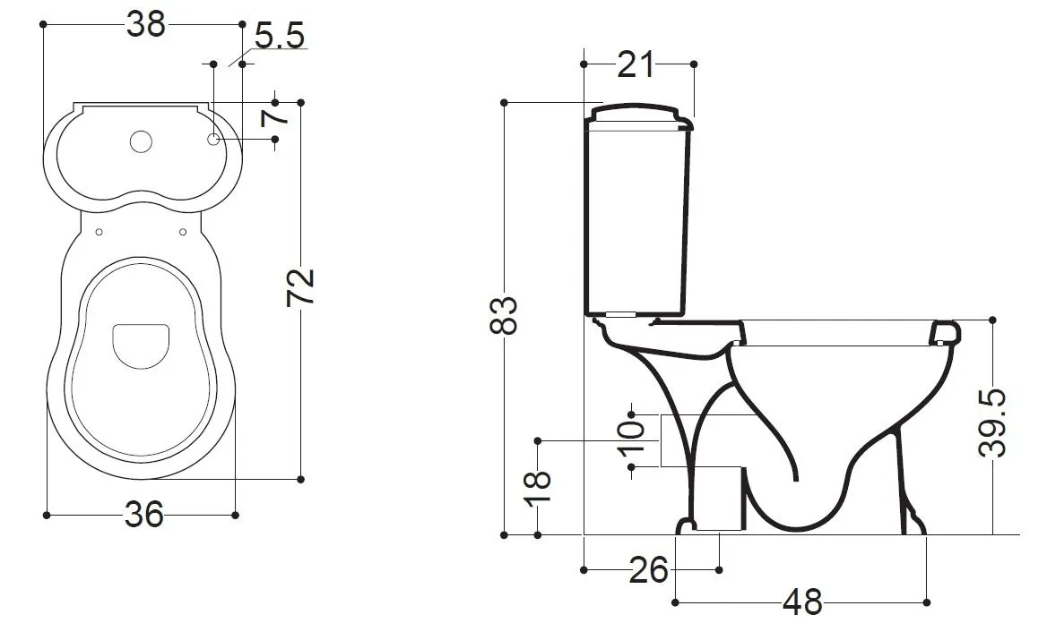 Унитаз напольный AXA Contea