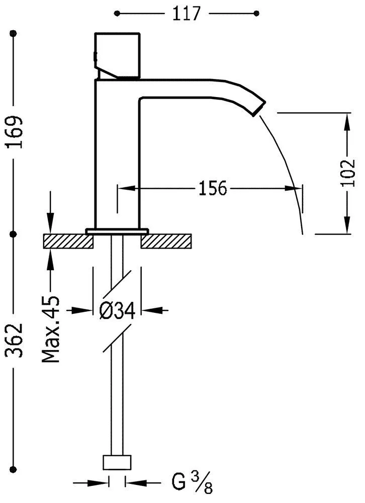 Смеситель для раковины Tres Cuadro 00610102