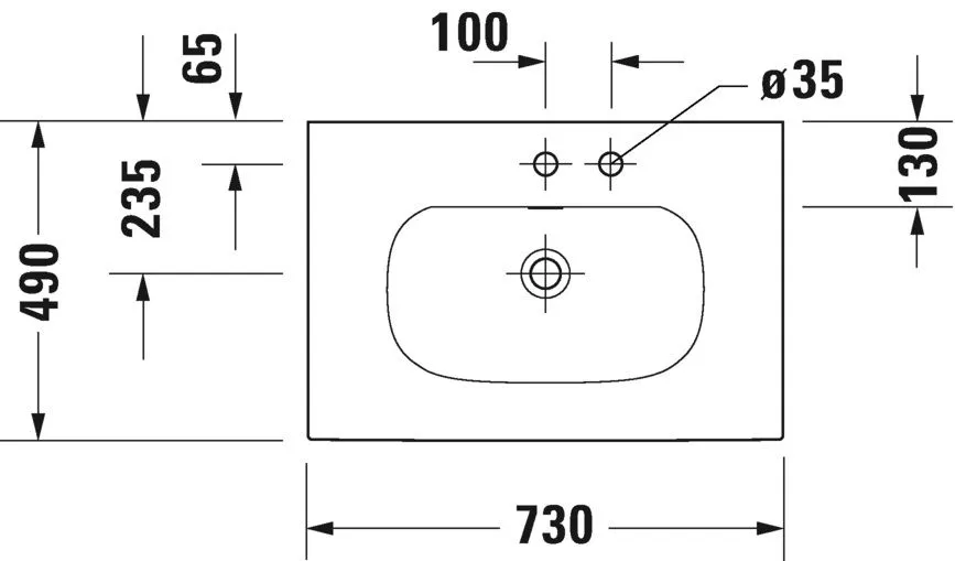 Умывальник Duravit Viu 2344730000