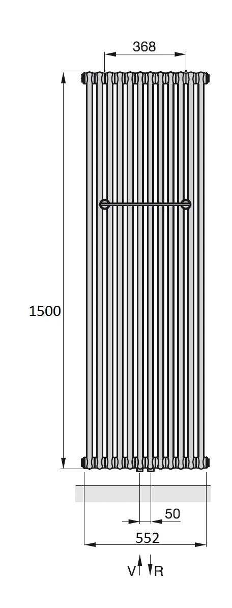 Рушникосушка Zehnder Charleston Bar Полотенцесушитель Zehnder Charleston Bar CPV 2150-12