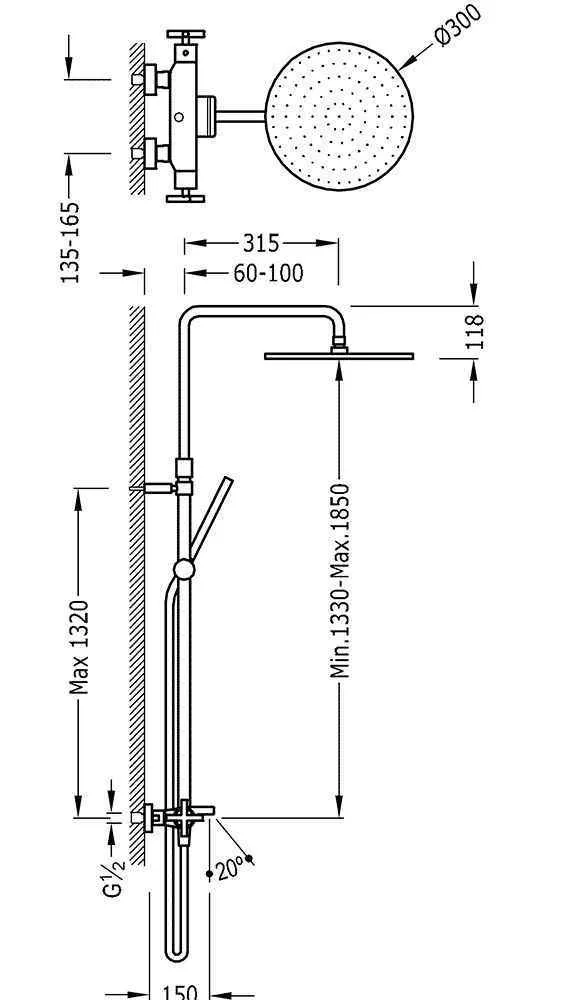 Душевая система Tres 06331201