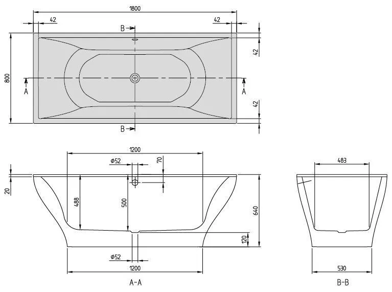 Ванна Villeroy&Boch La Belle UBQ180LAB2PDBCV-96