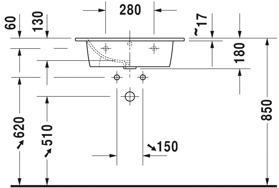 Умывальник Duravit ME by Starck 2336630058