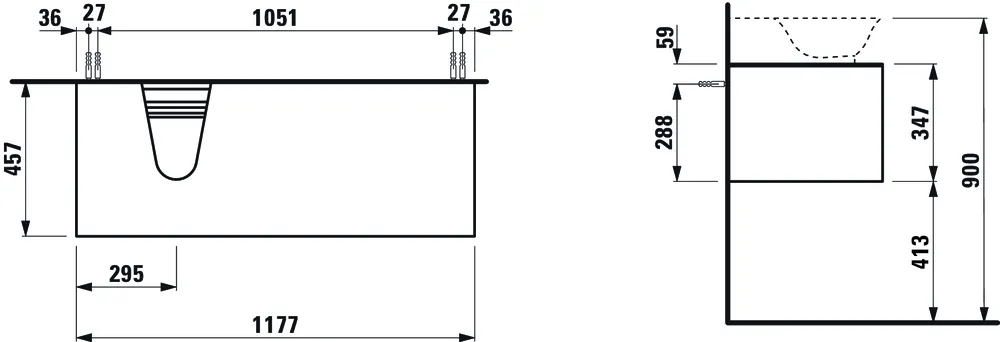 Тумба под умывальник Laufen The New Classic H4060850856311