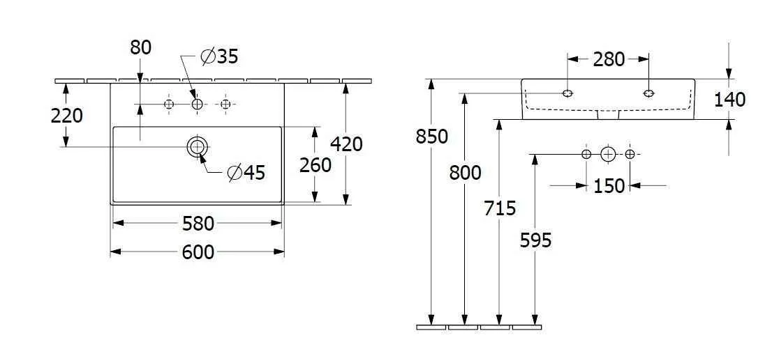 Підвісний умивальник Villeroy and Boch Memento 2.0 4A2261i4