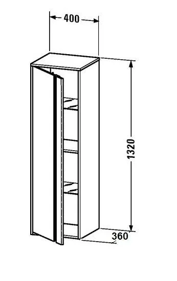 Пенал Duravit Ketho KT1257L3131
