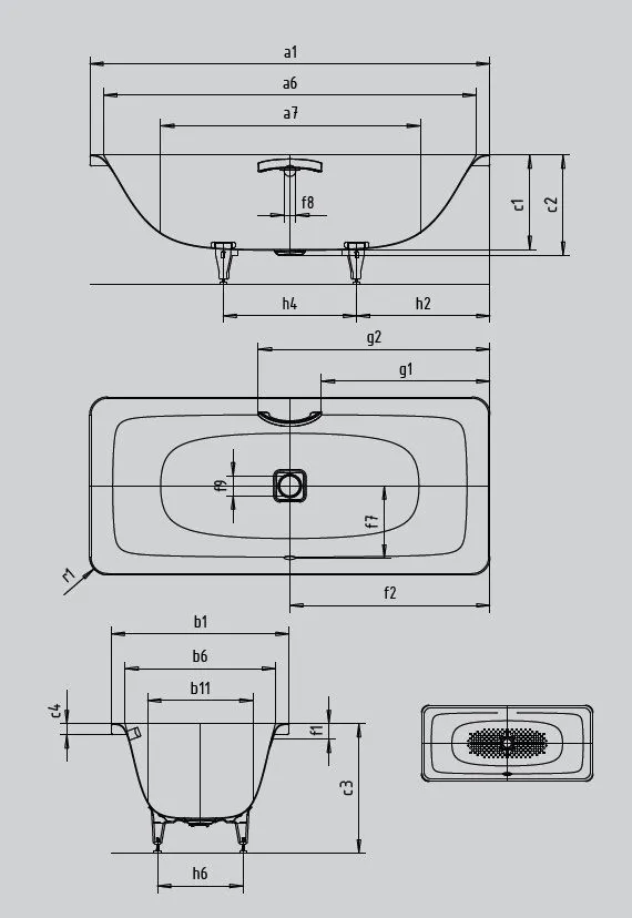 Ванна Incava 2174 0001 0701