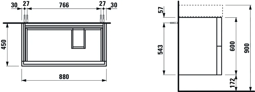 Тумба под раковину Laufen Kartell H4076080336401