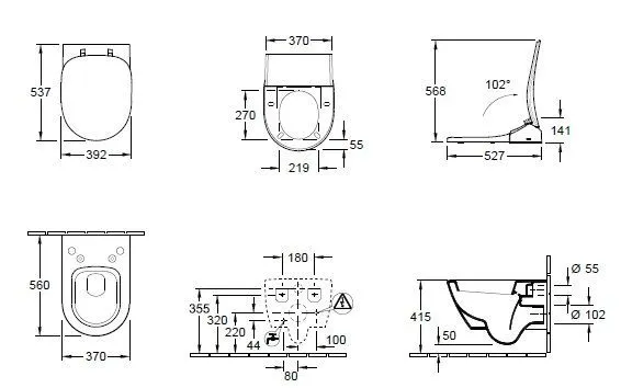 Унитаз с биде Villeroy and Boch Subway 2.0
