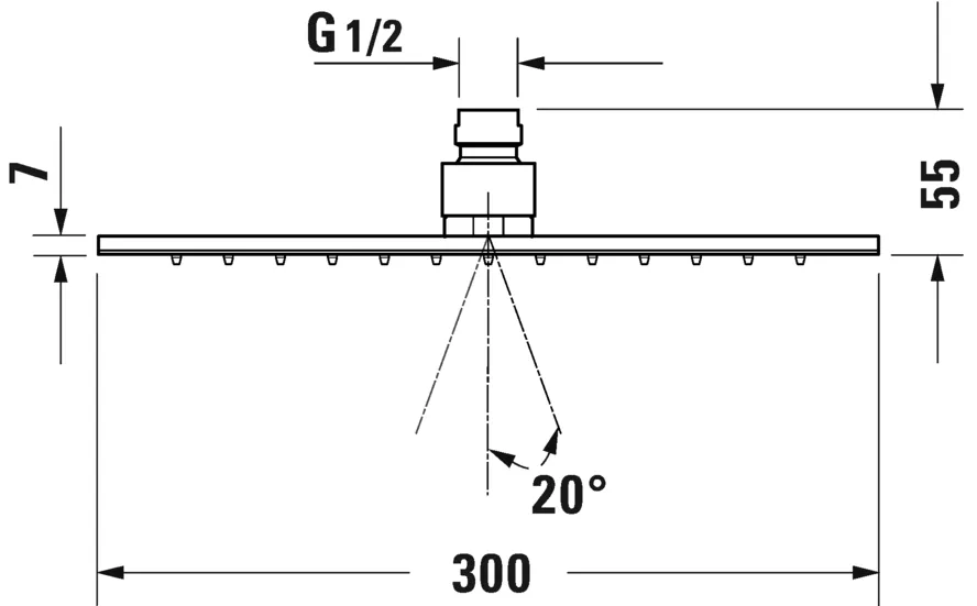 Верхний душ Duravit 300х300 UV0660028000