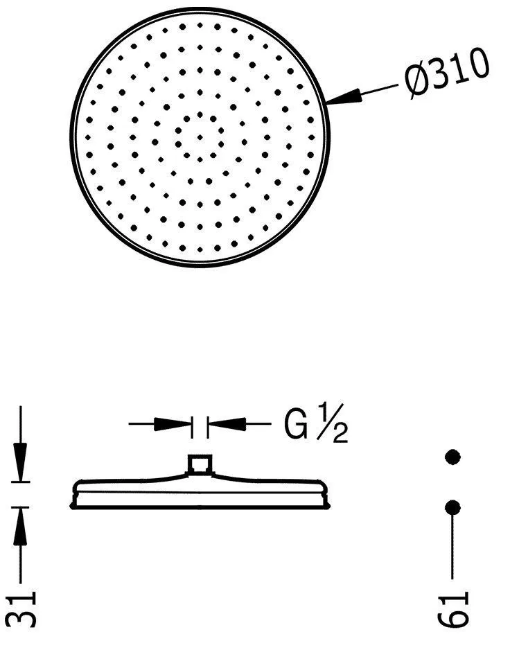 Верхний душ Tres 29933703AC