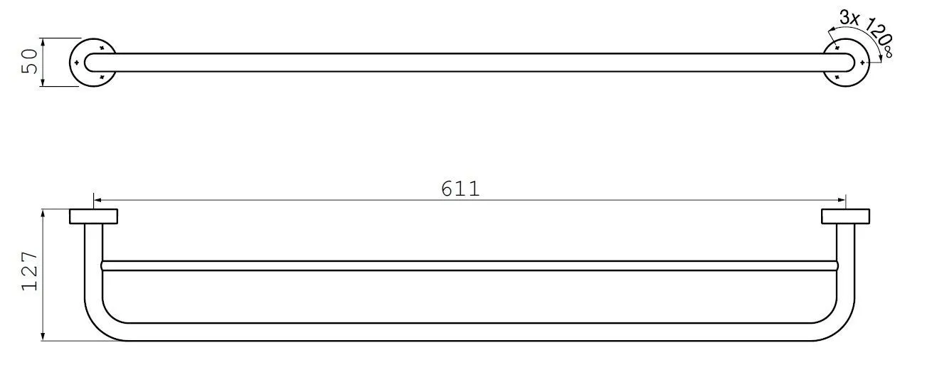 Двойная полочка для ванной комнаты Emco Rondo 2 4561 001 60