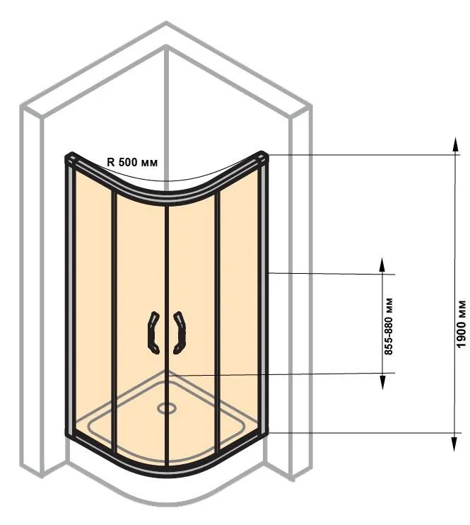 Раздвижная душевая кабина Huppe X1 140602.069.321