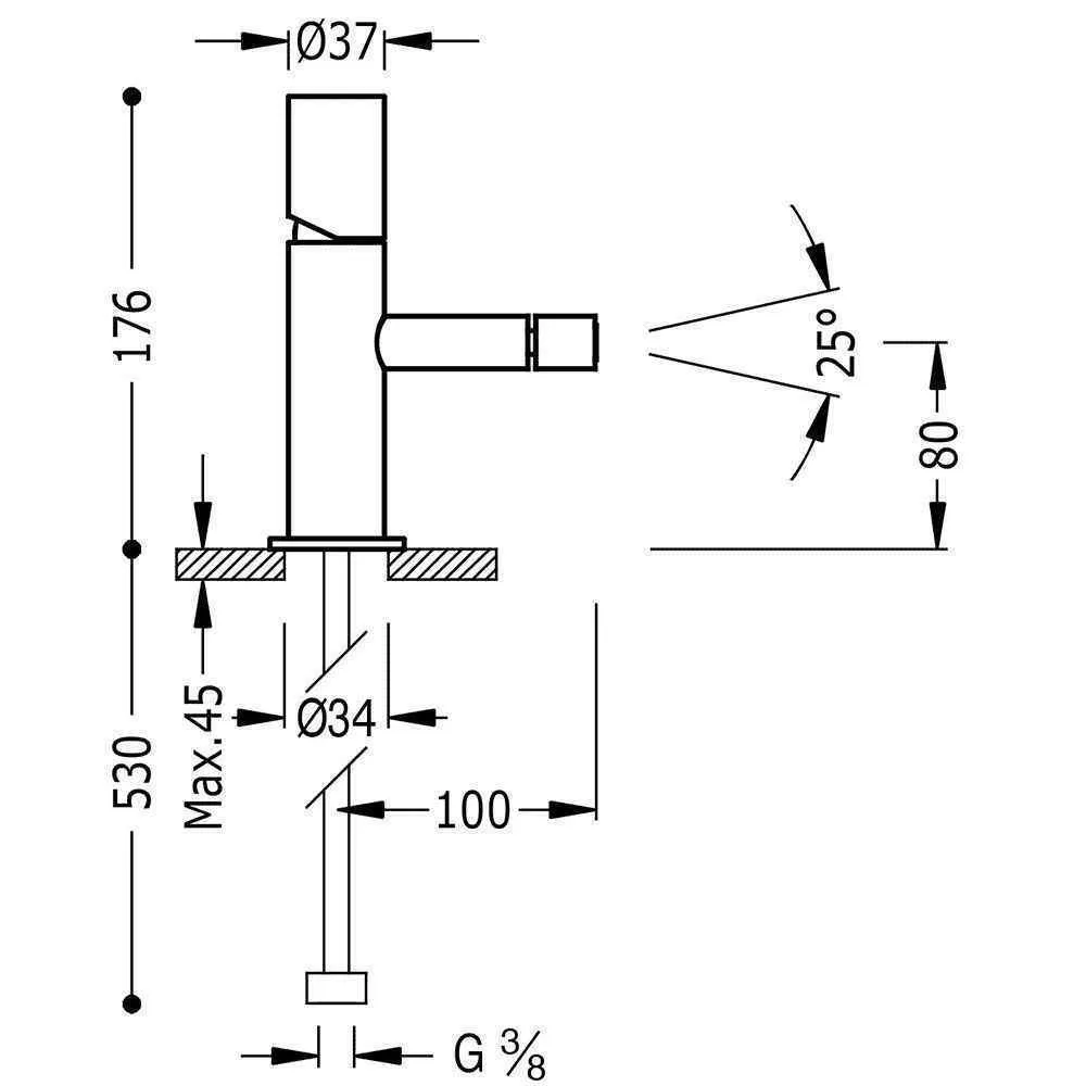Змішувач на біде Tres Study 26112001