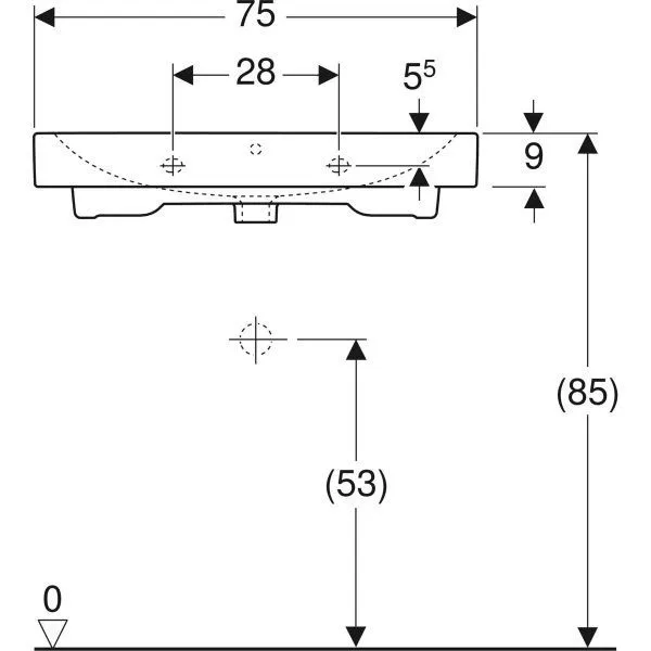 Умывальник подвесной Geberit iCon 124078000