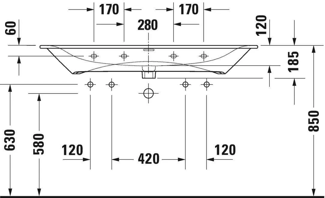 Умивальник Duravit Viu 2344120024