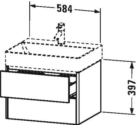 Тумба XSquare Duravit 584 x 460 мм (без раковины) XS416109191